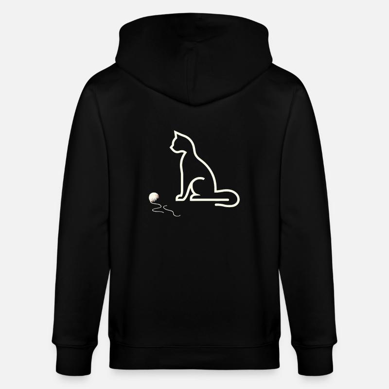 chat animal animaux de compagnie - Veste à capuche bio CULTIVATOR Stanley/Stella Unisexe - noir
