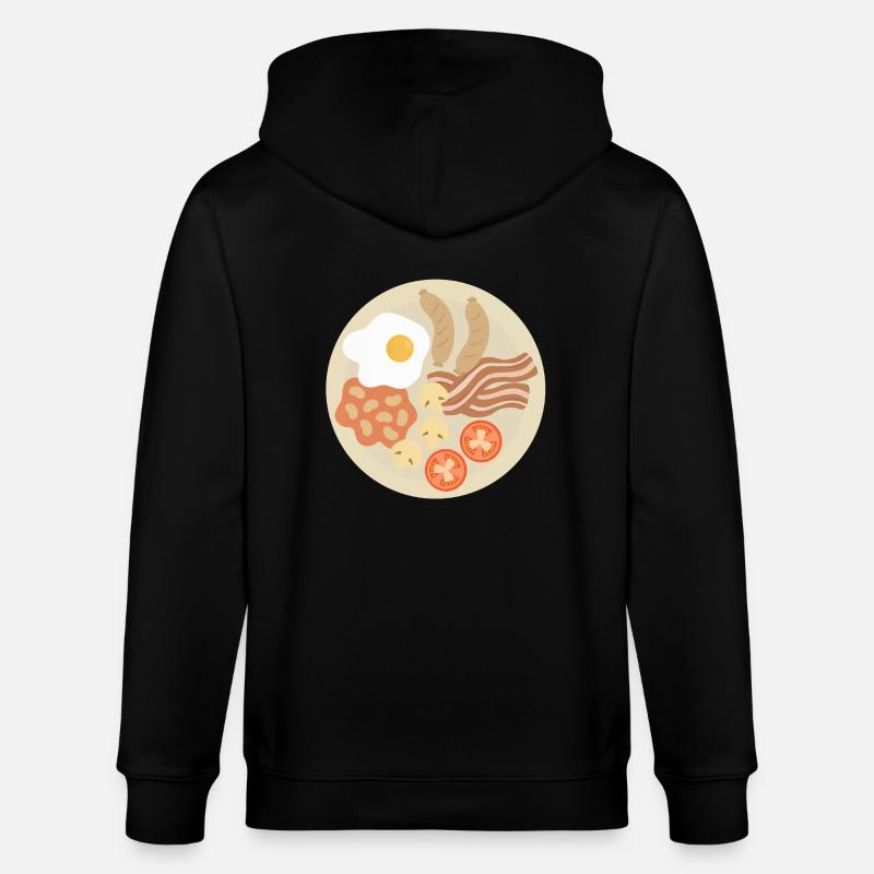 Petit-déjeuner anglais complet - Veste à capuche bio CULTIVATOR Stanley/Stella Unisexe - noir