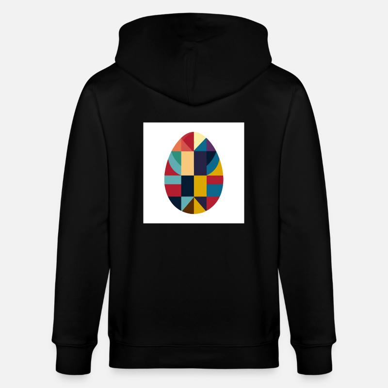 Easter Egg Design No.06 - Stanley/Stella CULTIVATOR Unisex Organic Hooded Jacket - black
