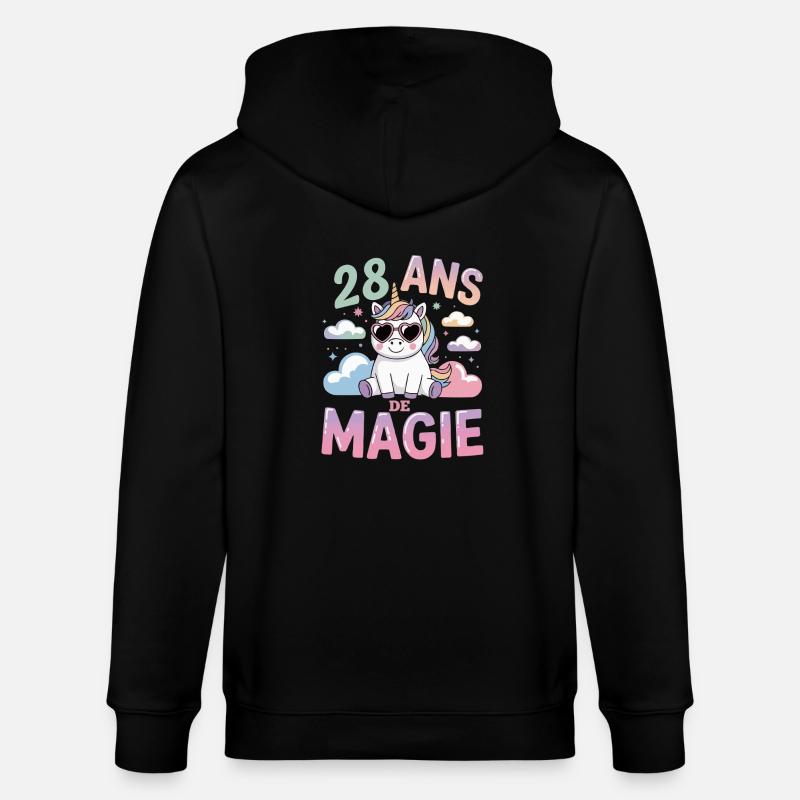 28 ans de magie - Veste à capuche bio CULTIVATOR Stanley/Stella Unisexe - noir
