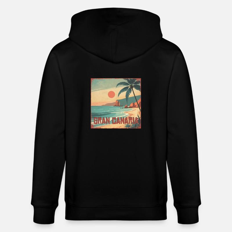 Gran Canaria - Veste à capuche bio CULTIVATOR Stanley/Stella Unisexe - noir