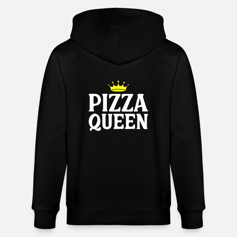 Pizza Queen Funny Quote - Veste à capuche bio CULTIVATOR Stanley/Stella Unisexe - noir