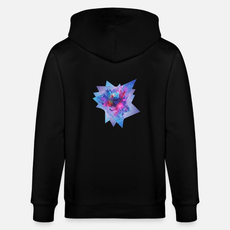 Fractal Pulse - Stanley/Stella Unisex Bio-Kapuzenjacke CULTIVATOR  - Schwarz