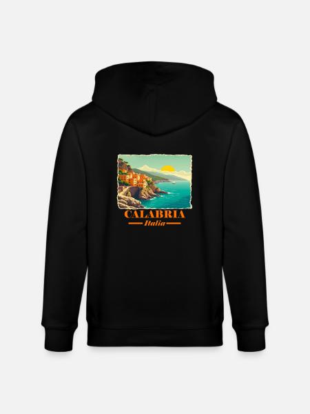 Kalabrien orange - Stanley/Stella Unisex Bio-Kapuzenjacke CULTIVATOR  - Schwarz