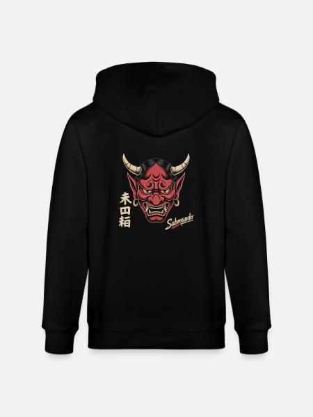 Japanese mask - Stanley/Stella CULTIVATOR Unisex Organic Hooded Jacket - black