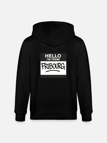 Fribourg Graffiti Sticker - Stanley/Stella Unisex Bio-Kapuzenjacke CULTIVATOR - Schwarz