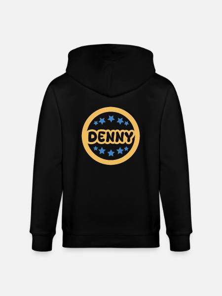 First name Denny - Stanley/Stella CULTIVATOR Unisex Organic Hooded Jacket - black