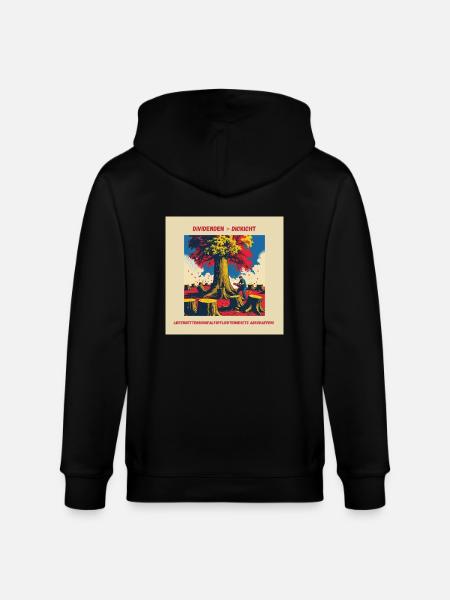 DIVIDENDEN STATT DICKICHT - Stanley/Stella Unisex Bio-Kapuzenjacke CULTIVATOR - Schwarz