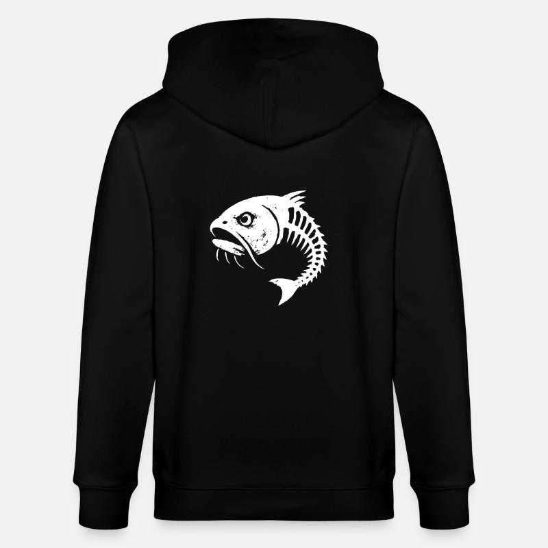 Fischgrate Sauer - Stanley/Stella Unisex Bio-Kapuzenjacke CULTIVATOR  - Schwarz