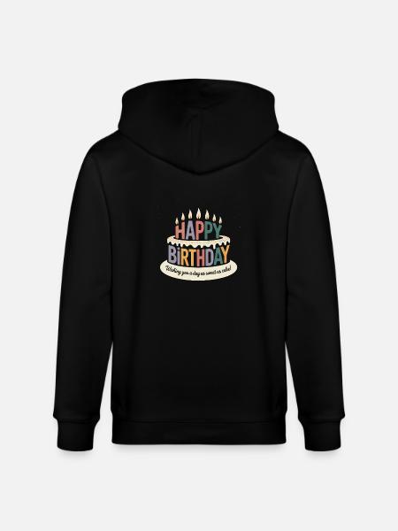 Tillykke med fødselsdagen - Cool Vintage Cartoon Logo - Stanley/Stella økologisk unisex-hættejakke CULTIVATOR - sort
