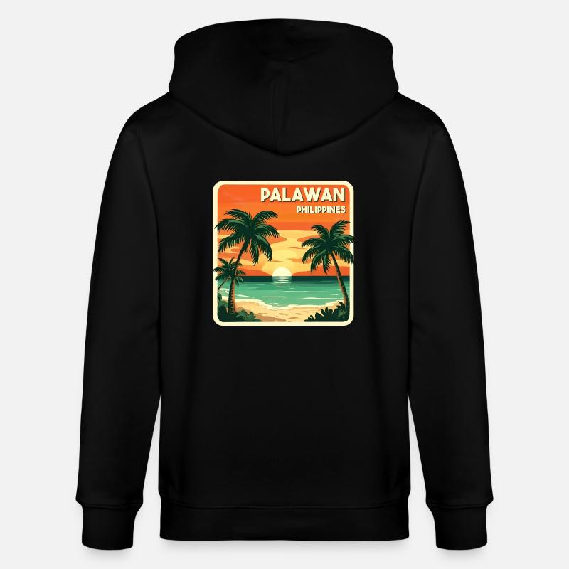 Palawan, Philippines - Veste à capuche bio CULTIVATOR Stanley/Stella Unisexe - noir