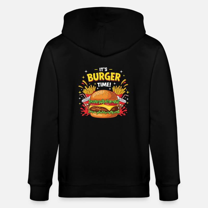 Hamburger Burger - Stanley/Stella Unisex Bio-Kapuzenjacke CULTIVATOR  - Schwarz
