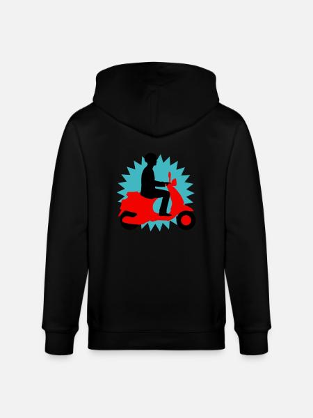 vespa_3c - Stanley/Stella Unisex Bio-Kapuzenjacke CULTIVATOR - Schwarz
