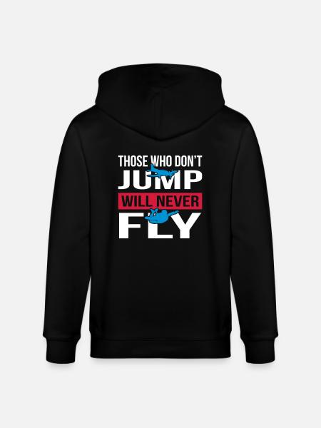 Will Never Fly Skydive - Stanley/Stella Unisex Bio-Kapuzenjacke CULTIVATOR  - Schwarz