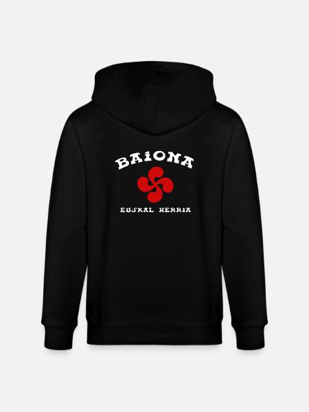 Baiona Bayonne rouge - Veste à capuche bio CULTIVATOR Stanley/Stella Unisexe - noir