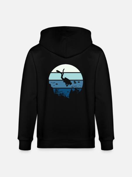 scuba diving t shirt plongée sous marine - Veste à capuche bio CULTIVATOR Stanley/Stella Unisexe - noir