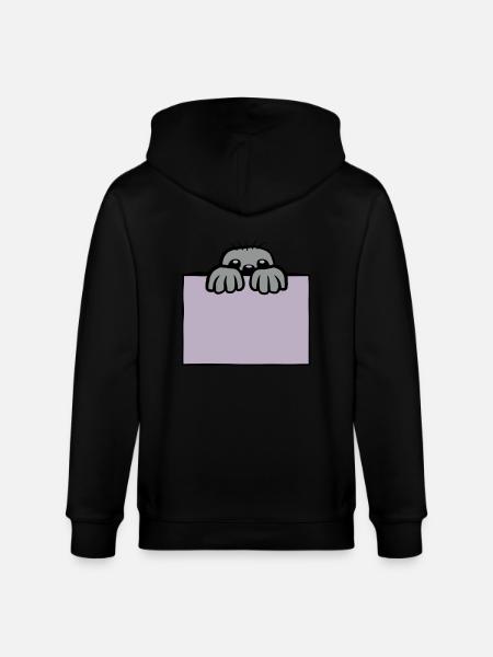 Mole shows shield - Stanley/Stella CULTIVATOR Unisex Organic Hooded Jacket - black