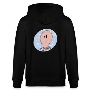 Sea / Summer / Octopus / Octopus / Squid - Stanley/Stella CULTIVATOR  Unisex Organic Hooded Jacket - black - Back - Anna (173cm)