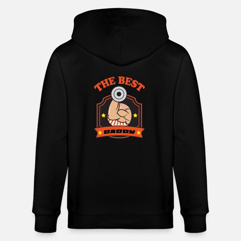 DER BESTE PAPA - Stanley/Stella Unisex Bio-Kapuzenjacke CULTIVATOR  - Schwarz