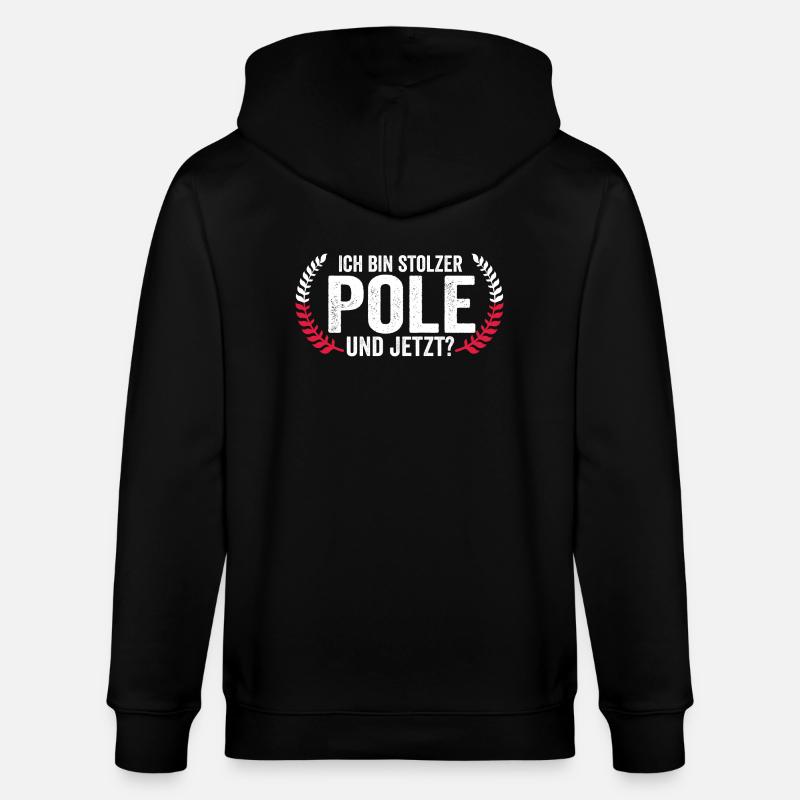 Polonais Pologne - Veste à capuche bio CULTIVATOR Stanley/Stella Unisexe - noir
