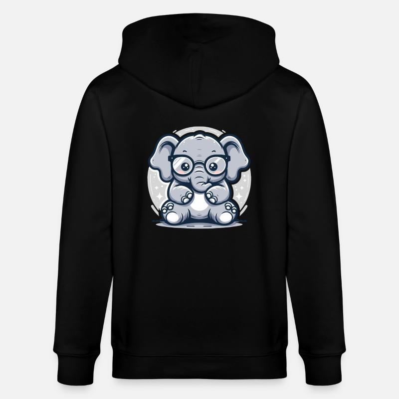 Éléphant - Veste à capuche bio CULTIVATOR Stanley/Stella Unisexe - noir