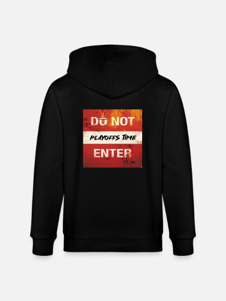 "Playoffs Time" - Stanley/Stella CULTIVATOR Unisex Organic Hooded Jacket - black