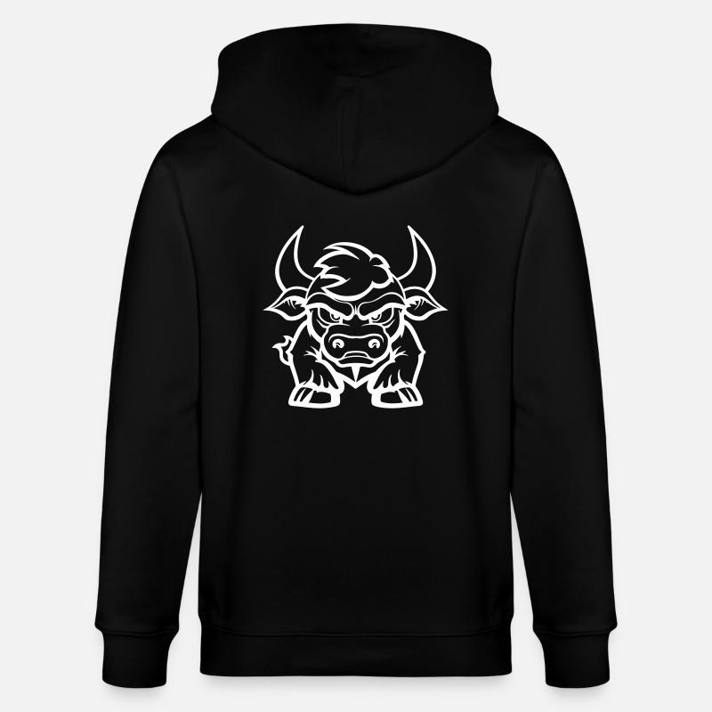 taureau - Veste à capuche bio CULTIVATOR Stanley/Stella Unisexe - noir