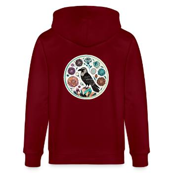 Raven - Stanley/Stella CULTIVATOR  Unisex Organic Hooded Jacket - burgundy - Back - Anna (173cm)