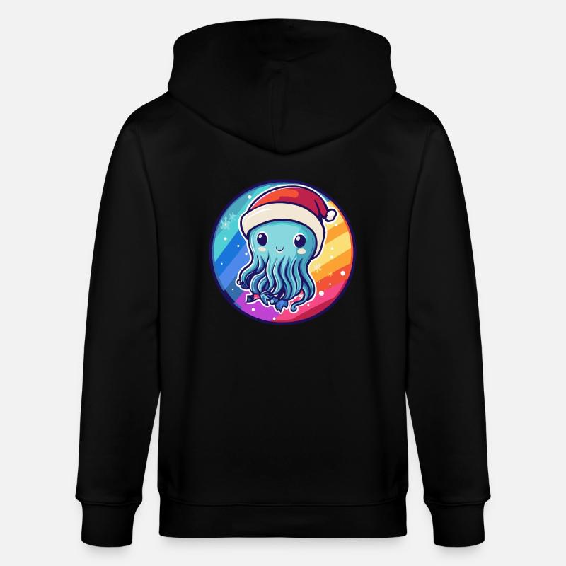 Méduse Noël Noël - Veste à capuche bio CULTIVATOR Stanley/Stella Unisexe - noir