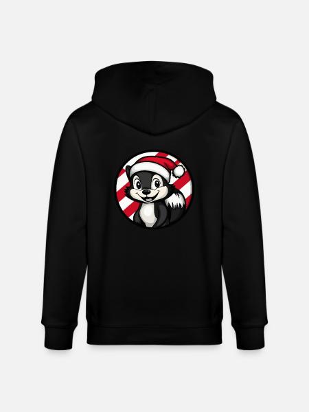 Skunk Noël Noël - Veste à capuche bio CULTIVATOR Stanley/Stella Unisexe - noir