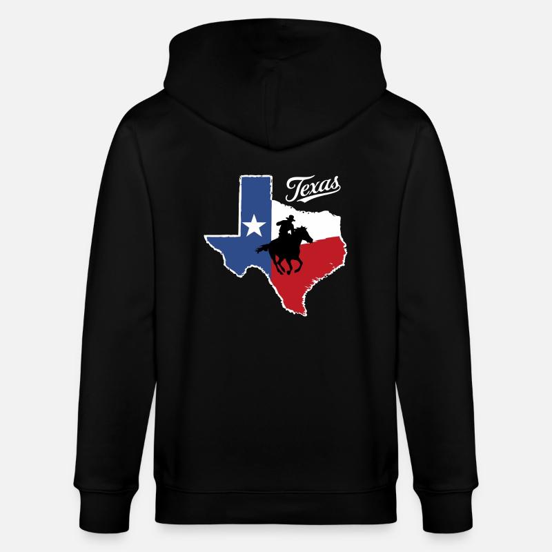 État du Texas Texans Texas - Veste à capuche bio CULTIVATOR Stanley/Stella Unisexe - noir