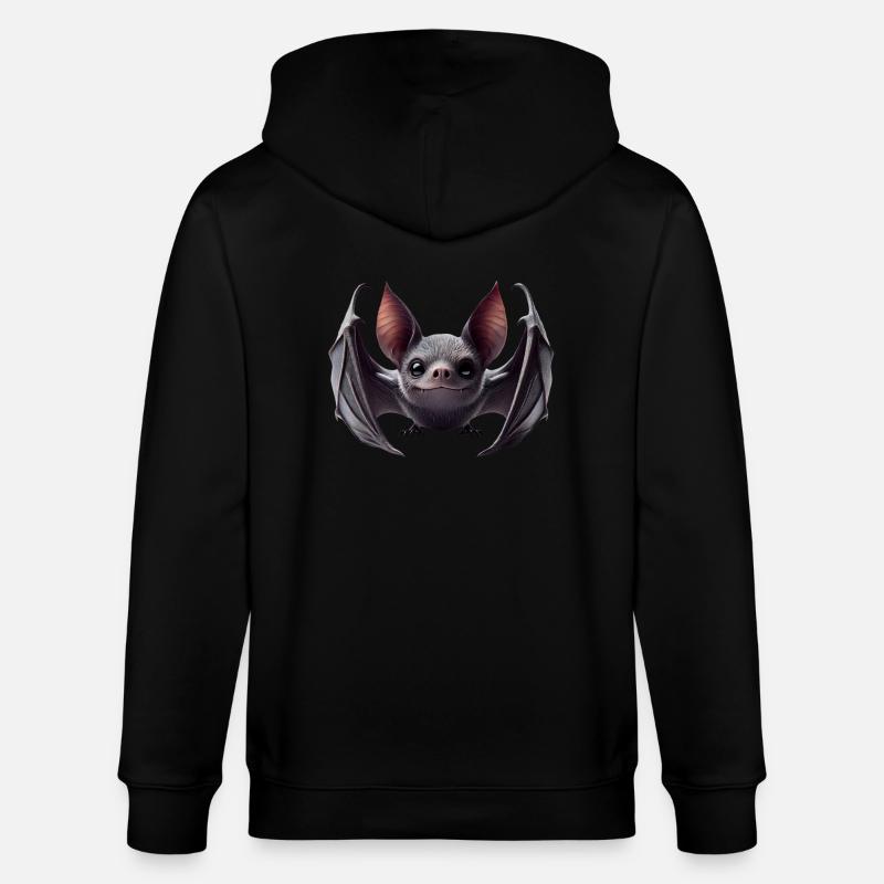 Fledermaus 2 - Stanley/Stella Unisex Bio-Kapuzenjacke CULTIVATOR  - Schwarz