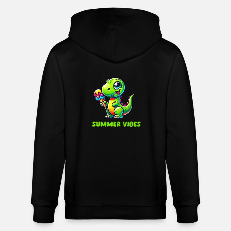 Dino Comic Glace - Veste à capuche bio CULTIVATOR Stanley/Stella Unisexe - noir