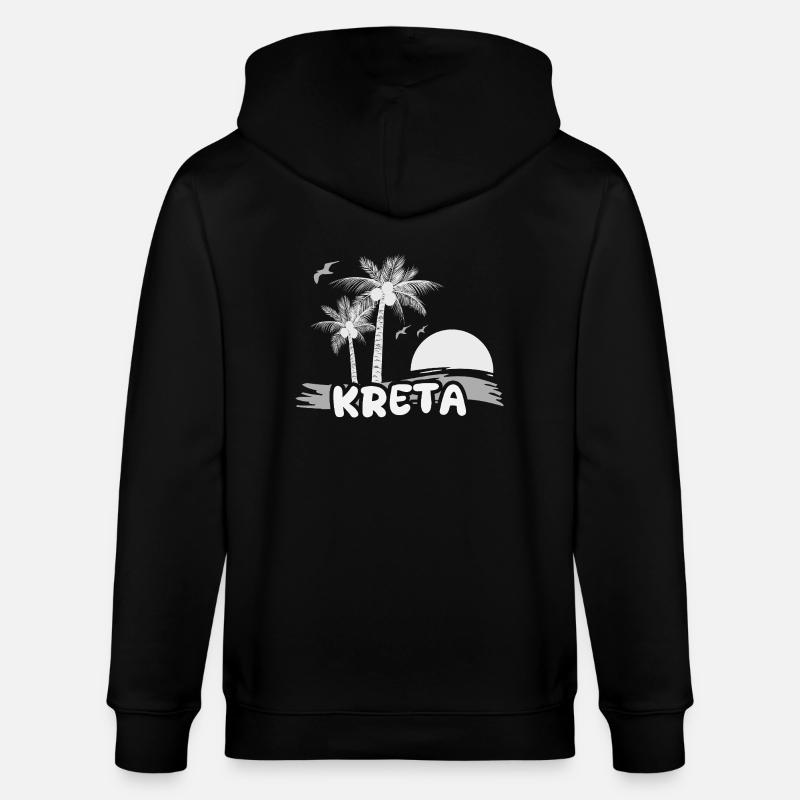 Plage de Crète - Veste à capuche bio CULTIVATOR Stanley/Stella Unisexe - noir