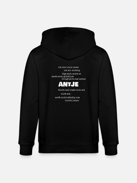 Sayings Antje - Stanley/Stella CULTIVATOR  Unisex Organic Hooded Jacket - black