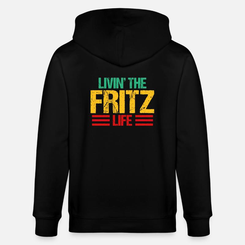 Fritz - Stanley/Stella Unisex Bio-Kapuzenjacke CULTIVATOR  - Schwarz