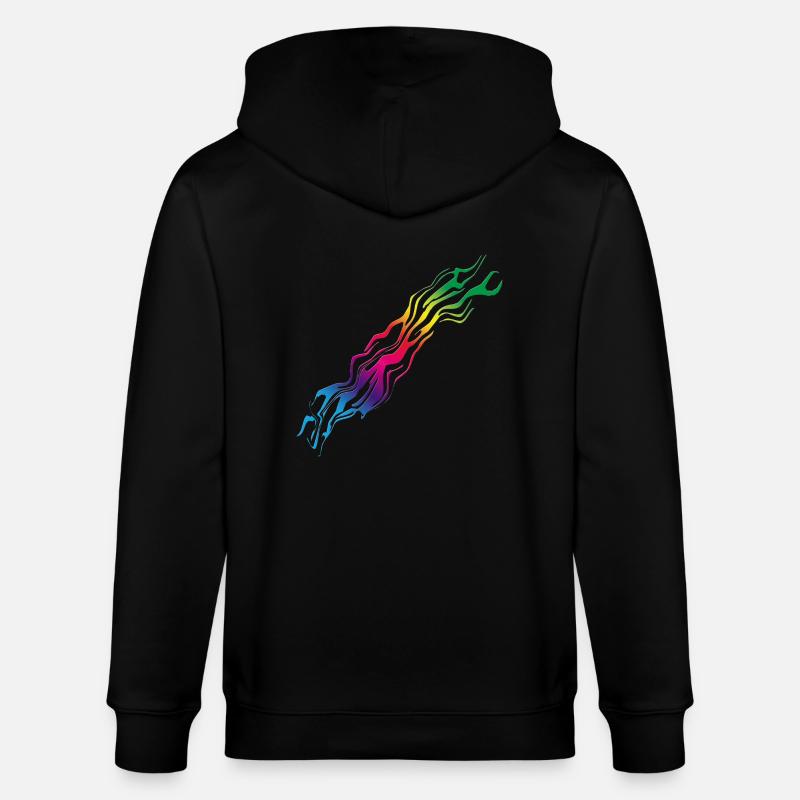 Regenbogen / Rainbow - Stanley/Stella Unisex Bio-Kapuzenjacke CULTIVATOR  - Schwarz