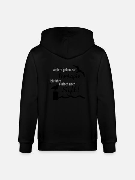 Therapie Sylt - Stanley/Stella Unisex Bio-Kapuzenjacke CULTIVATOR  - Schwarz