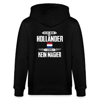 Ich bin Holländer - Stanley/Stella Unisex Bio-Kapuzenjacke CULTIVATOR  - Schwarz - Hinten - Anna (173cm)
