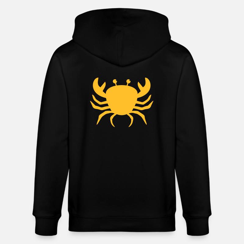 Krabbe Krebs Geschenk Sternzeichen Meeresbewohner - Stanley/Stella Unisex Bio-Kapuzenjacke CULTIVATOR  - Schwarz