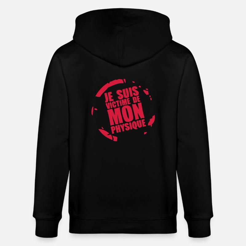 victime de mon physique1 - Veste à capuche bio CULTIVATOR Stanley/Stella Unisexe - noir