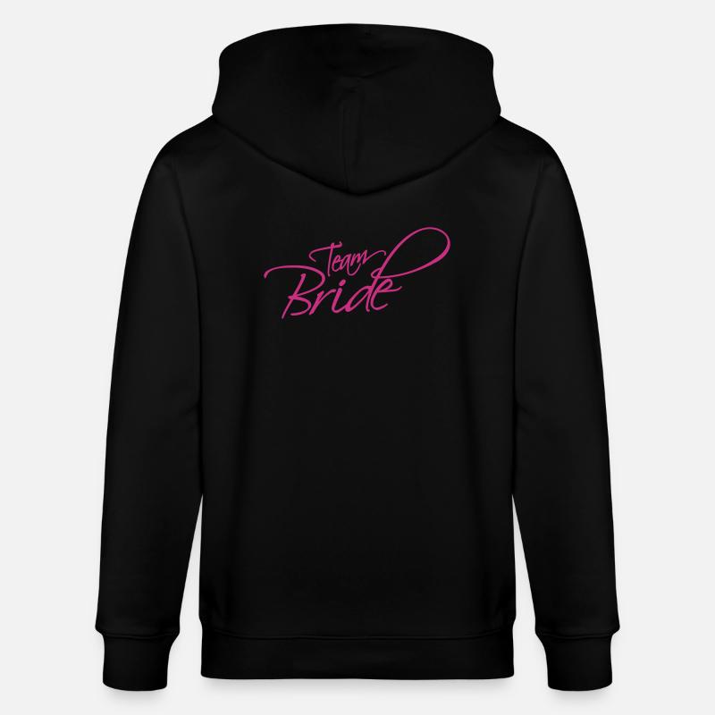 Team Bride - Stanley/Stella Unisex Bio-Kapuzenjacke CULTIVATOR  - Schwarz