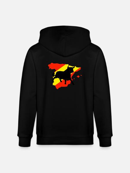 Spanien / Stier / Bull / Spain - Stanley/Stella Unisex Bio-Kapuzenjacke CULTIVATOR - Schwarz