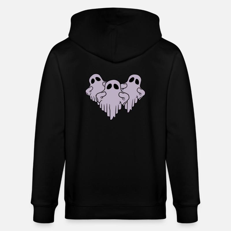 3 drôles de fantômes flottants - Veste à capuche bio CULTIVATOR Stanley/Stella Unisexe - noir