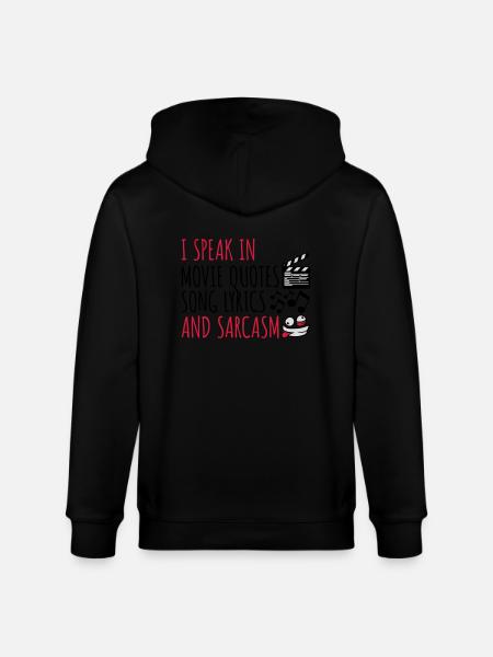 speak lyrics and sarcasm - Stanley/Stella CULTIVATOR Unisex Organic Hooded Jacket - black