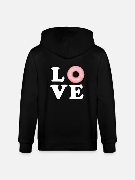 Donut Love - Stanley/Stella Unisex Bio-Kapuzenjacke CULTIVATOR  - Schwarz