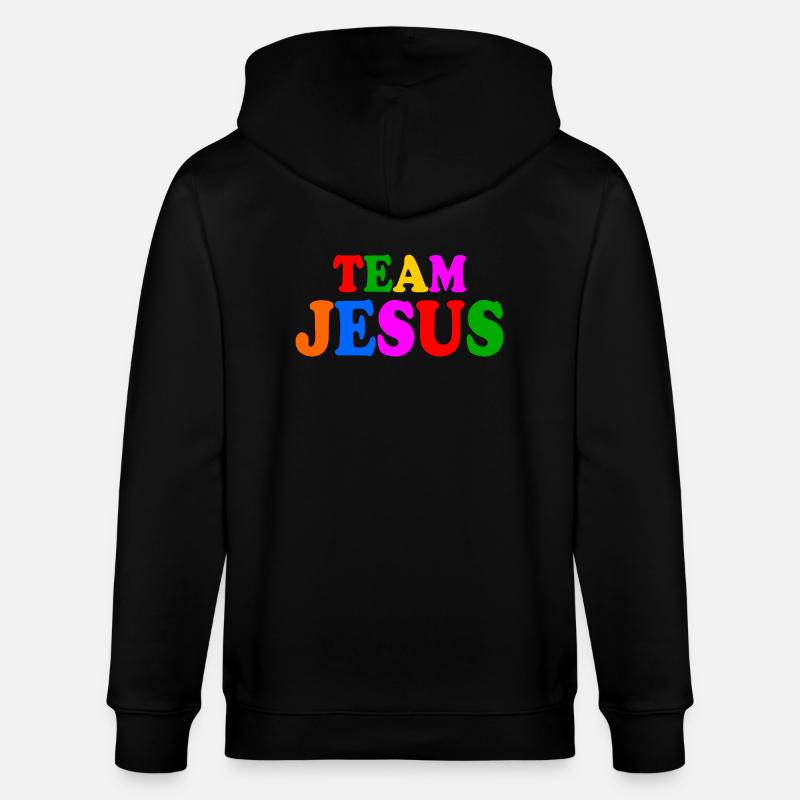 Team jesus lgbt - Stanley/Stella Unisex Bio-Kapuzenjacke CULTIVATOR  - Schwarz