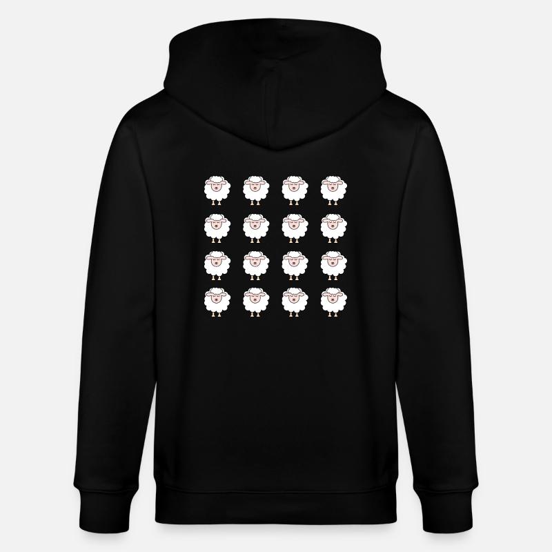 Sheep - Stanley/Stella CULTIVATOR  Unisex Organic Hooded Jacket - black