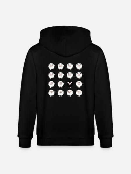 Schaf - Stanley/Stella Unisex Bio-Kapuzenjacke CULTIVATOR - Schwarz