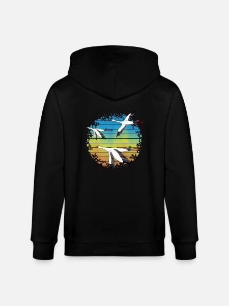 Störche - Stanley/Stella Unisex Bio-Kapuzenjacke CULTIVATOR  - Schwarz